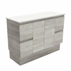 Fienza Bathroom Vanity 1200 Cabinet On Kickboard Cupboard Edge Industrial Grey 120XK