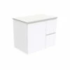 Fienza Bathroom Vanity 750 Cabinet Wall Hung Cabinet Cupboard Fingerpull Gloss White 75FR -Bathroom Supplies Sales 2024 BA9767