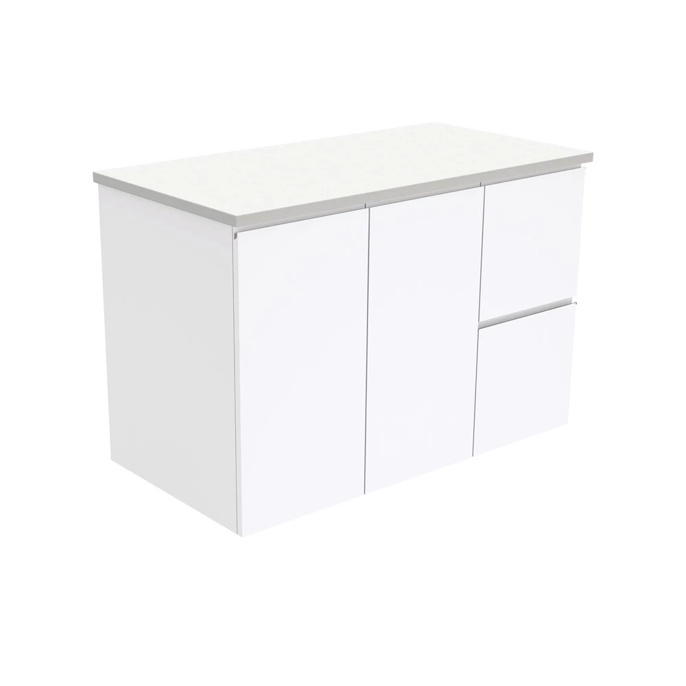 Fienza Bathroom Vanity 900 Cabinet Wall Hung Cabinet Fingerpull Gloss White 90FR 3 Fienza Bathroom Vanity 900 Cabinet Wall Hung Cabinet Fingerpull Gloss White 90FR