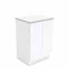 Fienza Bathroom Vanity 600 Cabinet On Kickboard 2 Door Fingerpull Gloss White 60C -Bathroom Supplies Sales 2024 BA9771