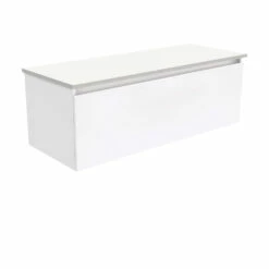 Fienza Manu Bathroom Vanity 1200 Wall Hung Cabinet Gloss White 120H