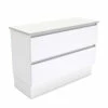 Fienza Quest Bathroom Vanity 1200 Cabinet On Kickboard Cupboard Gloss White 120QK