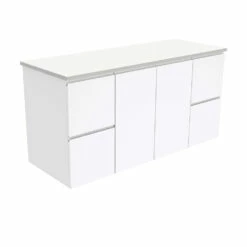 Fienza UniCab Bathroom Vanity 1200 Wall Hung Cabinet Gloss White 120J