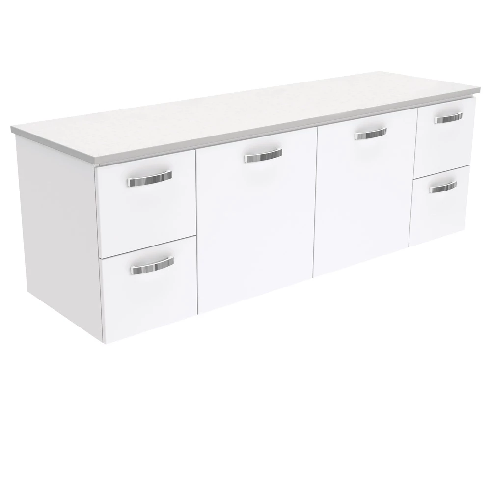 Fienza UniCab Bathroom Vanity 1500 Wall Hung Cabinet Gloss White 150J 3 Fienza UniCab Bathroom Vanity 1500 Wall Hung Cabinet Gloss White 150J