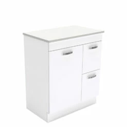 Fienza UniCab Bathroom Vanity 750 Cabinet On Kickboard Cupboard Gloss White 75NKWR