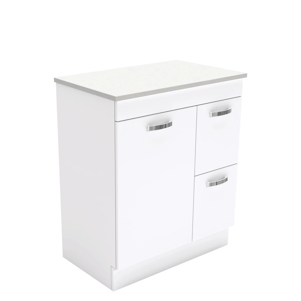 Fienza UniCab Bathroom Vanity 750 Cabinet On Kickboard Cupboard Gloss White 75NKWR 3 Fienza UniCab Bathroom Vanity 750 Cabinet On Kickboard Cupboard Gloss White 75NKWR