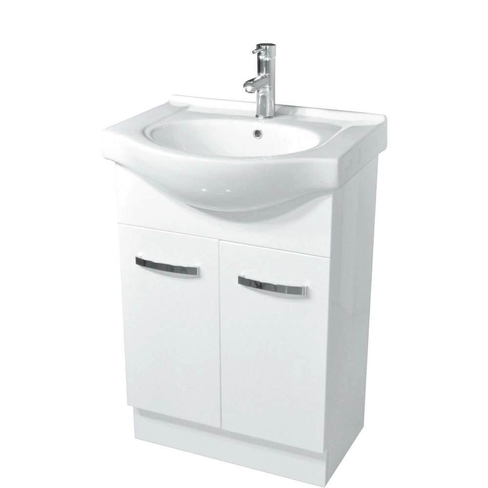 Fienza Antonio Solid Doors 600 Bathroom Vanity Cabinet White 60EKW 3 Fienza Antonio Solid Doors 600 Bathroom Vanity Cabinet White 60EKW