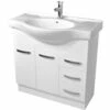 Fienza Antonio Solid Door 900 Bathroom Vanity Cabinet White 90EKWR -Bathroom Supplies Sales 2024 BA9818