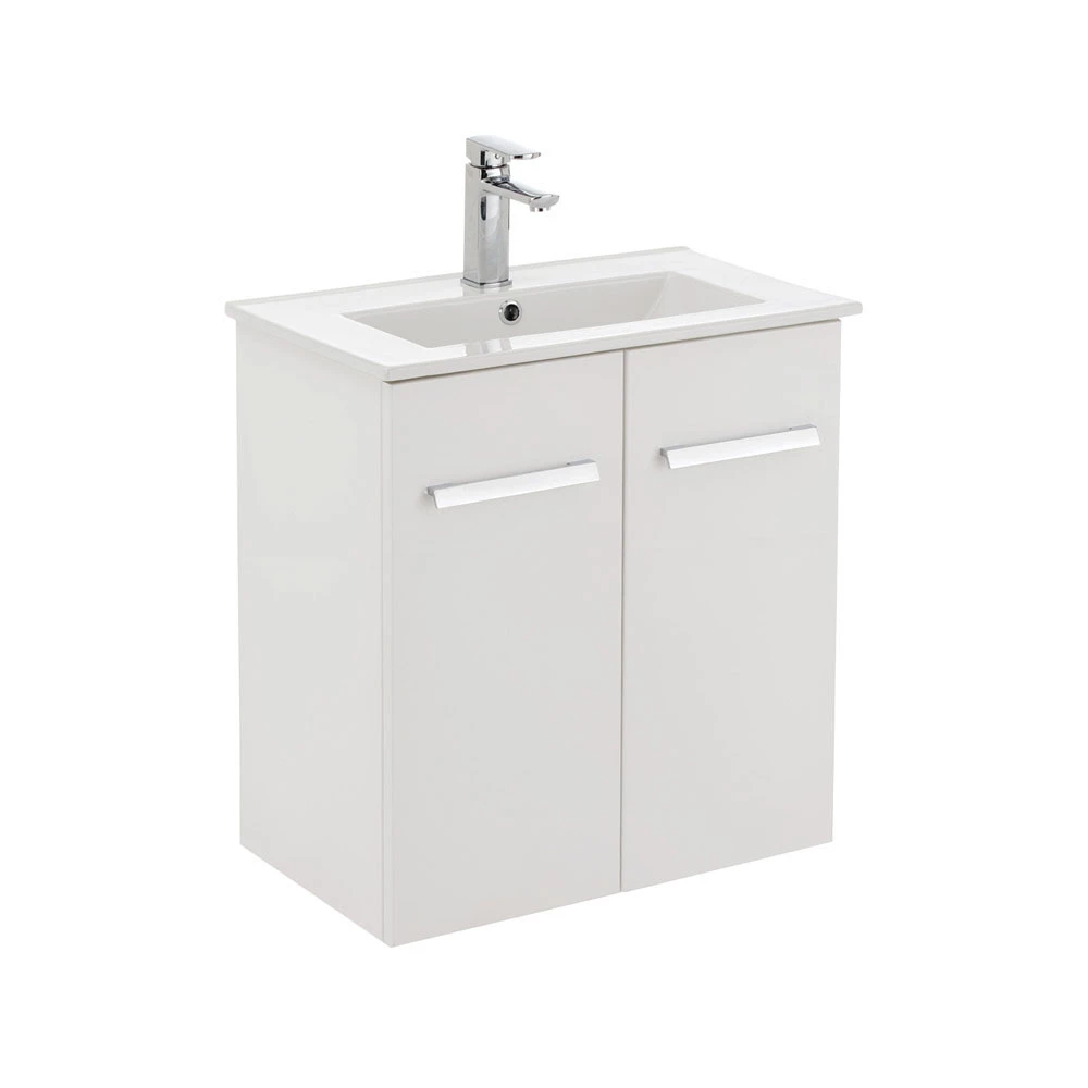 Fienza Delgado Slim 600 Wall Hung Vanity 600 Bathroom Cabinet White 60D 3 Fienza Delgado Slim 600 Wall Hung Vanity 600 Bathroom Cabinet White 60D