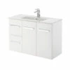 Fienza Delgado Slim 900 Wall Hung Vanity Bathroom Cabinet Left Drawers White 90DL -Bathroom Supplies Sales 2024 BA9832