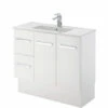 Fienza Delgado Slim 900 Vanity On Kickboard Bathroom Cabinet Left Drawers White 90DKL -Bathroom Supplies Sales 2024 BA9834
