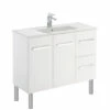 Fienza Delgado Slim 900 Vanity On Legs Bathroom Cabinet Right Drawers White 90DLR -Bathroom Supplies Sales 2024 BA9837