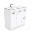 Fienza Dolce Unicab 900 Offset Vanity On Kickboard Left Basin White TCL90LNKW -Bathroom Supplies Sales 2024 BA9843