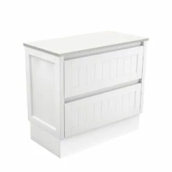 Fienza Bathroom Vanity 900 Cabinet On Kickboard Hampton Cupboard Two Drawers 90TK