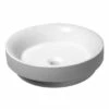 Castano Solid Surface Basin Round Semi Insert White Teorema TEOSIWH -Bathroom Supplies Sales 2024 CA0304