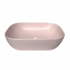 Castano Basin Slim Vessel 460mm Vitreous China Matt Pink Urbino URBSL460-MP