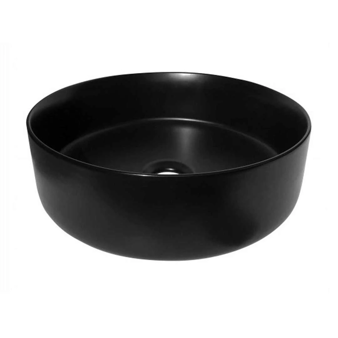 Castano Vessel Basin Matt Black 310mm Round Slimline Vitreous China Mini Siera MINISIERVB-MB 3 Castano Vessel Basin Matt Black 310mm Round Slimline Vitreous China Mini Siera MINISIERVB-MB