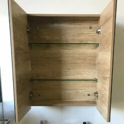 Castano 600 Florence Mirror Door Wall Cabinet Oak Timbertone 600MSCOAK