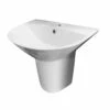 Castano Cura Care Wall Hung Basin And Shroud White CURACBW & CURACASH
