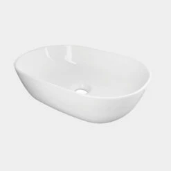 Castano Above Counter Basin 460mm Vitreous China Positano Gloss White POSITANO460