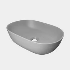 Castano Above Counter Basin 460mm Vitreous China Positano Matt Grey POSITANO460-MG