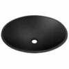 Castano Above Counter Basin Midnight Oval Matt Black Glass Basin MIDOVGB -Bathroom Supplies Sales 2024 CA0397