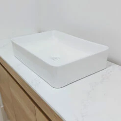 Castano Above Counter Basin 500mm Gloss White Isabella ISAVSVB