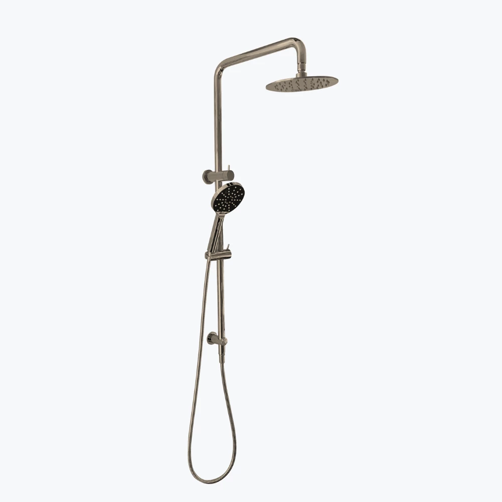 Castano Twin Shower On Rail Bathroom Milan Brushed Nickel MITWSOR-NI 3 Castano Twin Shower On Rail Bathroom Milan Brushed Nickel MITWSOR-NI