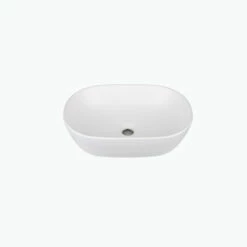 Castano 460 Above Counter Basin Vitreous China Positano Matte White POSITANO460-MW