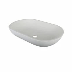 Castano Oval Solid Surface Basin 505mm X 355mm Positano Matte White POSOVSSBW