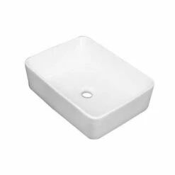 Castano Above Counter Basin 480mm X 380mm Vitreous China Prague Gloss White PRASQVB