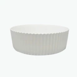 Castano Above Counter Basin 365mm Vitreous China Gloss White Siera Flute SIEFLVB