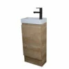 Castano Ensuite Vanity 400mm Finger Pull On Kicker Oak Tirami TIR400KROAK
