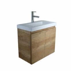 Castano Wall Hung Ensuite Vanity 600mm Finger Pull Oak Tirami TIR600WHOAK