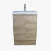 Castano Ensuite Vanity 600mm On Kicker Finger Pull Oak Tirami TIR600KROAK