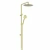 Greens Tapware Twin Rail Shower Single Function Brushed Brass 183906 -Bathroom Supplies Sales 2024 GE0042