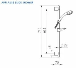Greens Tapware Bathroom Rail Shower Single Function Handset Chrome Applause 5680001 5 Greens Tapware Bathroom Rail Shower Single Function Handset Chrome Applause 5680001 -Bathroom Supplies Sales 2024 GE0080 1