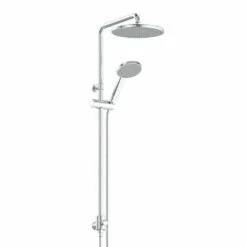 Greens Tapware Gravity Fed Glide RainBoost Twin Rail Shower Chrome Low Pressure 1829001