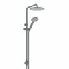 Greens Tapware Twin Rail Shower Rain Boost Gravity Fed Shower Outlet Glide Gun Metal 1829091