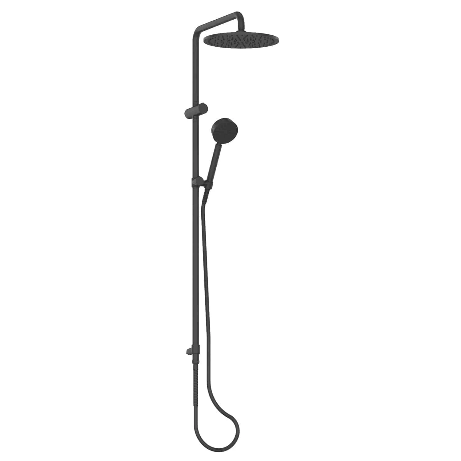Greens Tapware Overhead Twin Rail Shower Single Function Gisele Matte Black 184907 3 Greens Tapware Overhead Twin Rail Shower Single Function Gisele Matte Black 184907